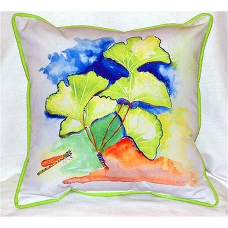 BETSY DRAKE Betsy Drake HJ152 Ginko Leaves Large Indoor-Outdoor Pillow 16 in. x 20 in. HJ152